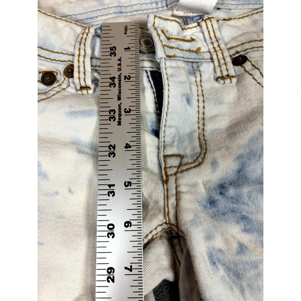 Piper & Blue Jeans Womens 26W Light Blue Tie Dye Denim Skinny Leg Y2k Streetwear